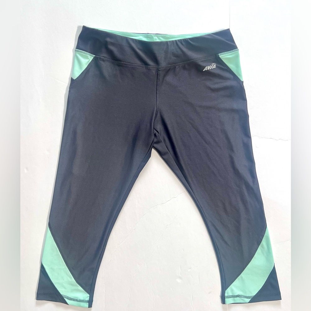 Avia Charcoal and Mint Active Capris